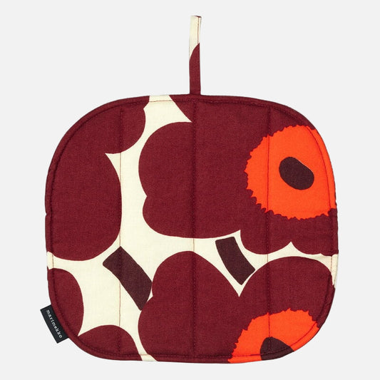 Potholder with floral pattern on a white background