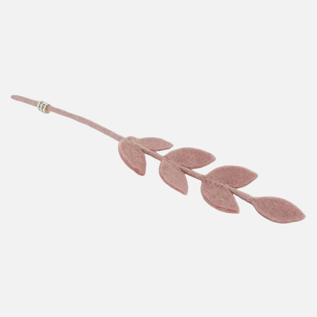 Beige felt leaf branch by Gry & Sif