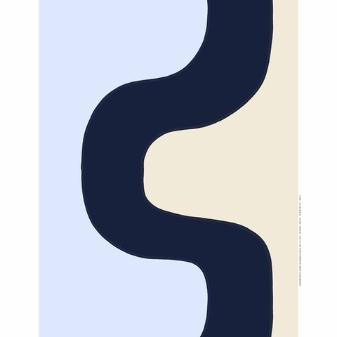 Marimekko Fabric Remnants- Seireeni-Light Blue/Dark Blue/Beige