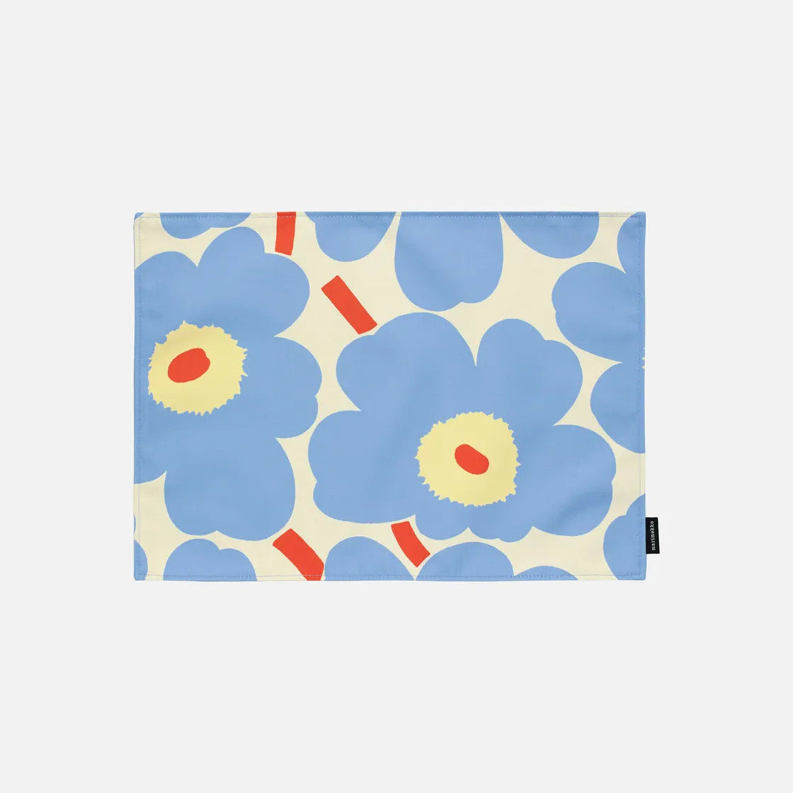 Marimekko Pieni Unikko Placemat, off white, light blue, melon red