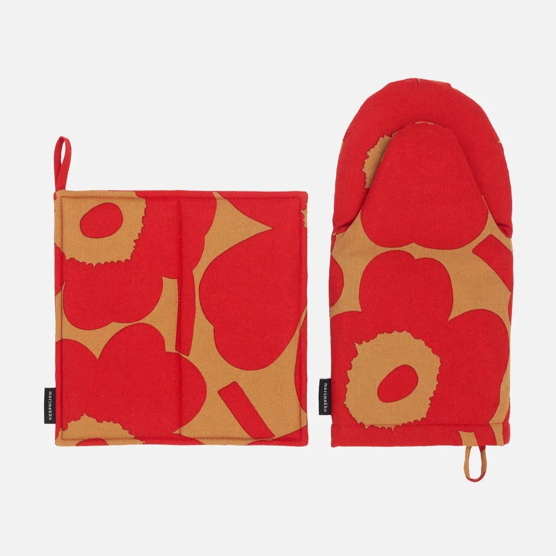 Marimekko Pieni Unikko Oven Mitt & Pot Holder Set