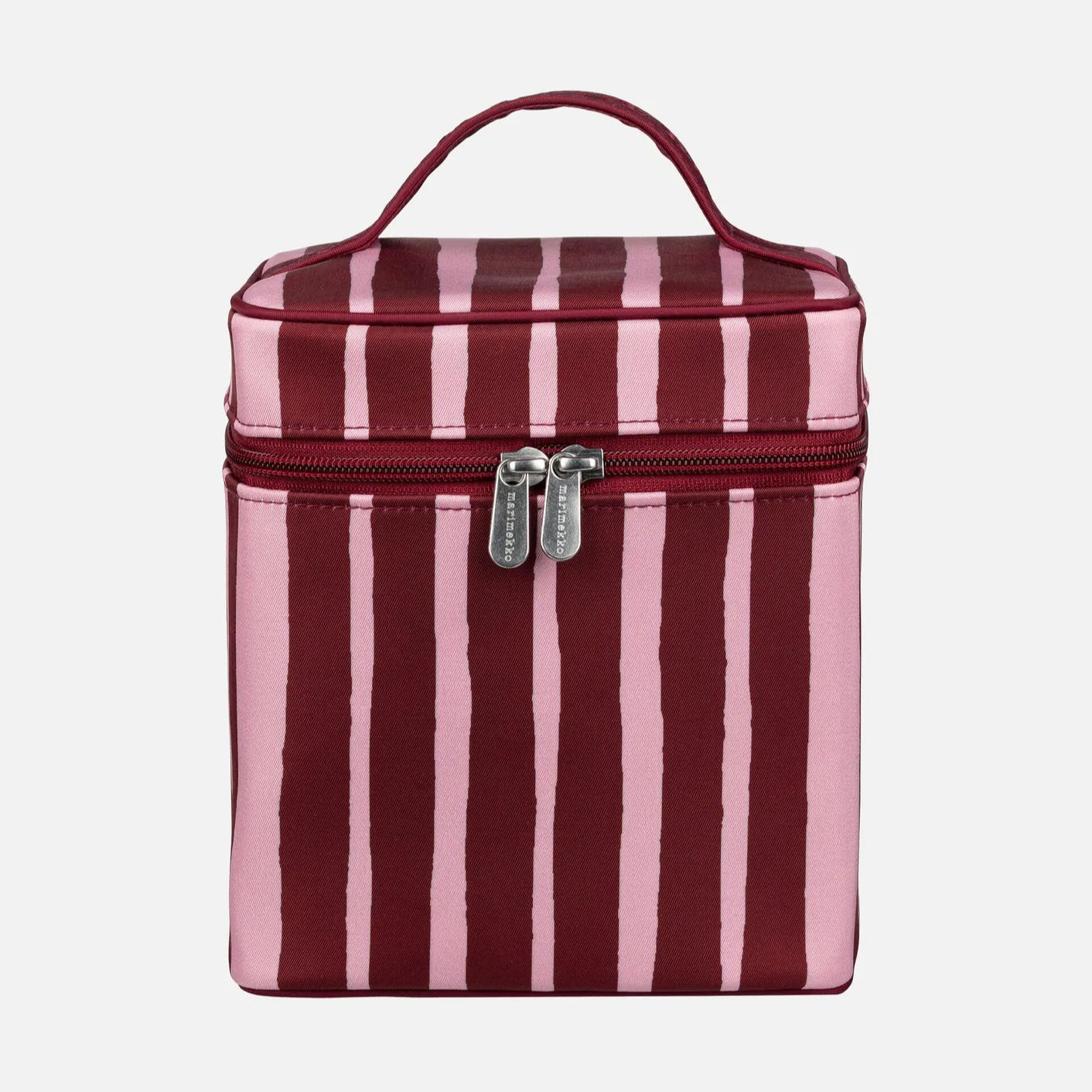 Marimekko Raide Otso Cosmetic bag in burgundy and pink 
