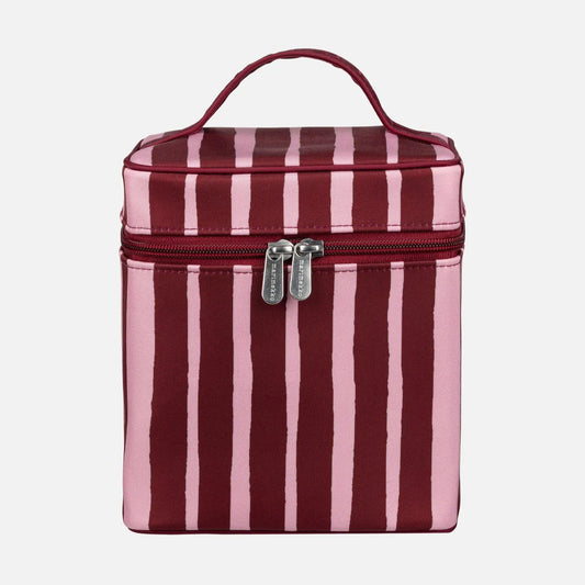 Marimekko Raide Otso Cosmetic bag in burgundy and pink 