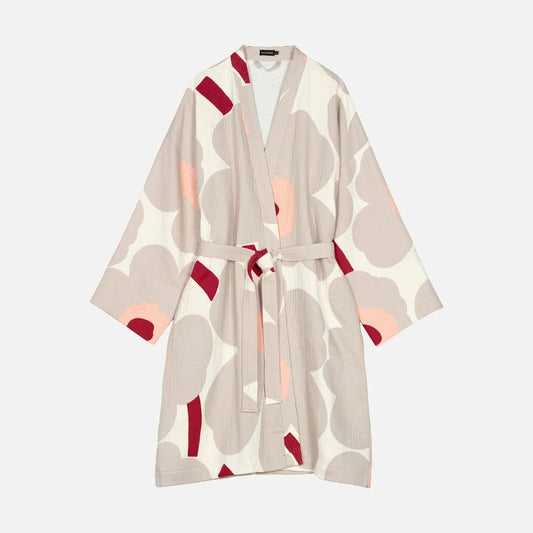 Marimekko Unikko Waffle Beach Bathrobe