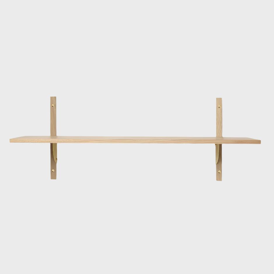 Ferm Living Sector Shelf - Oak/Brass Wide