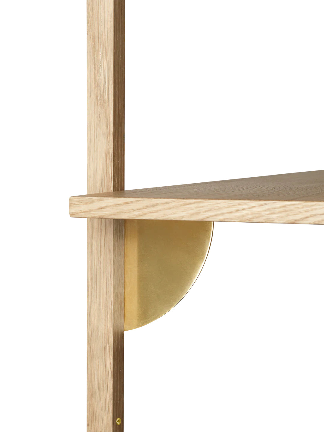 Ferm Living Sector Shelf - Oak/Brass Wide