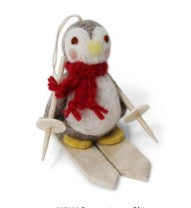 Én Gry  & Sif Felt Penguin on Skis