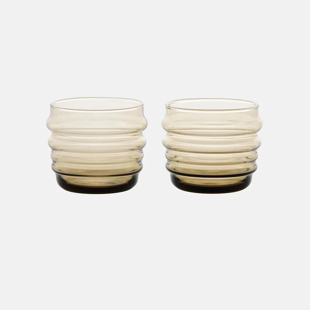 Marimekko Sukat Makkaralla Tumblers, Brown - Set of 2