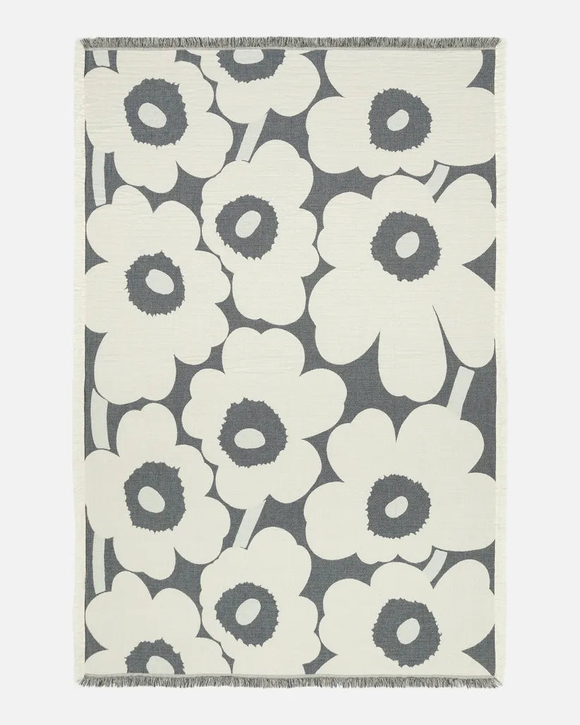 Marimekko Unikko Jacquard Cotton Throw Blanket