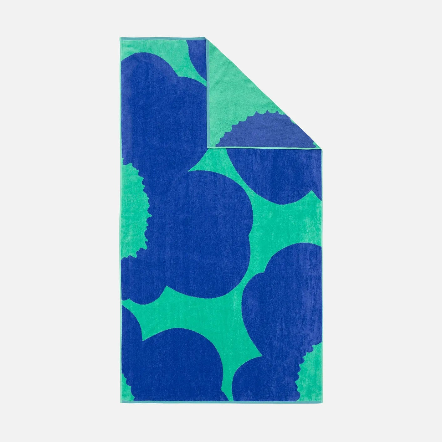 Marimekko Unikko Bath Towel in Blue Green
