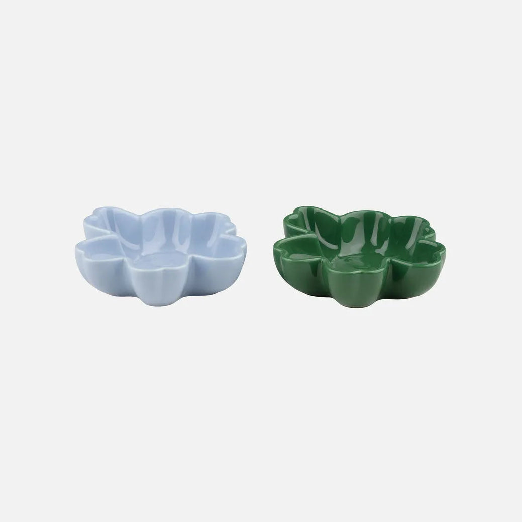Marimekko Unikko Shape Bowls blue and green