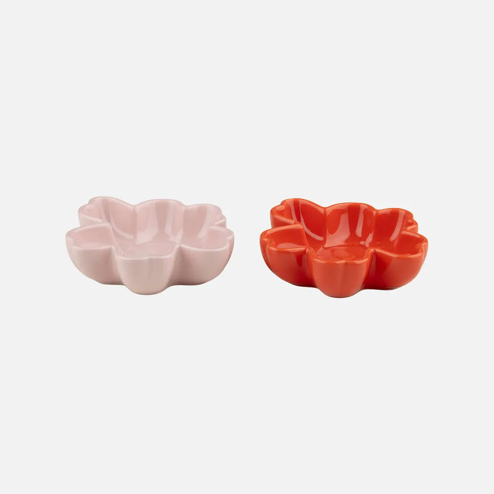 Marimekko Unikko Shape Bowls orange and pink