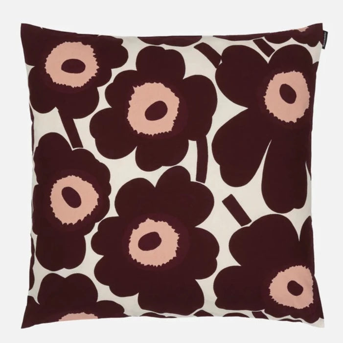 Marimekko Unikko Poppy 18 x 18 Square Decorative Pillow with Down