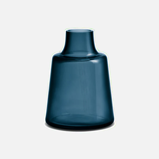 Holmegaard Flora Glass Vase - Dark Blue