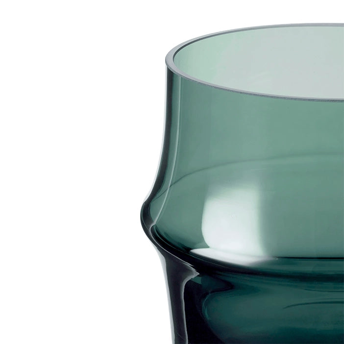 Holmegaard Arc Blown Glass Flower Pot - Dark Green