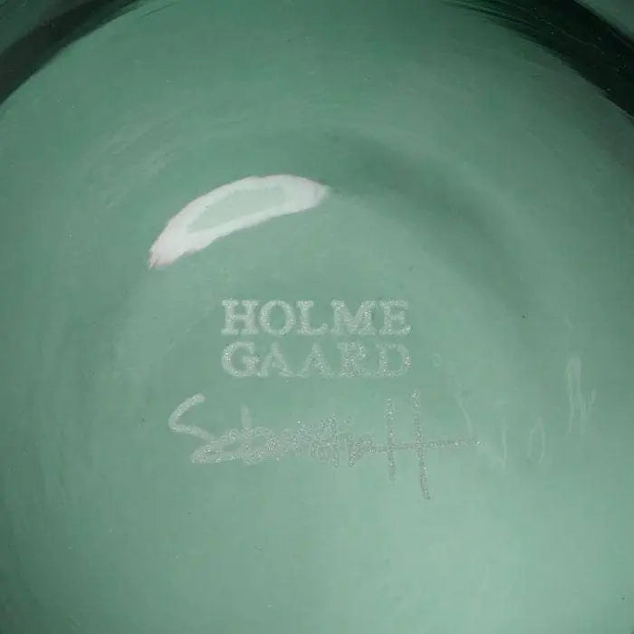 Holmegaard Arc Blown Glass Flower Pot - Dark Green