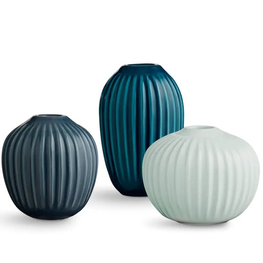 Kähler Hammershøi Miniature Ceramic Vases, Set of 3