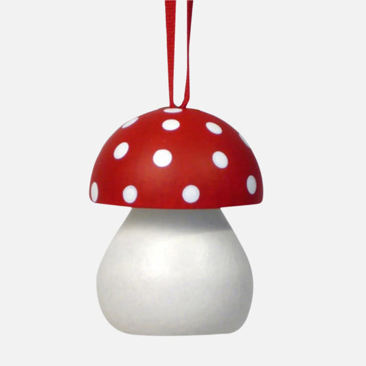 Wooden Mushroom Ornament