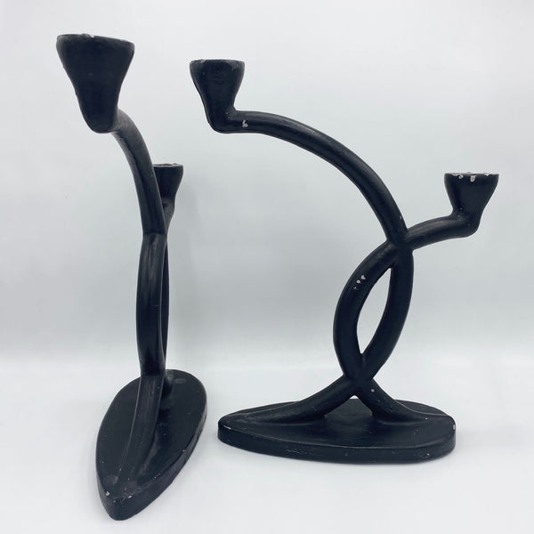 Vintage Midcentury Modern Candlesticks Pair