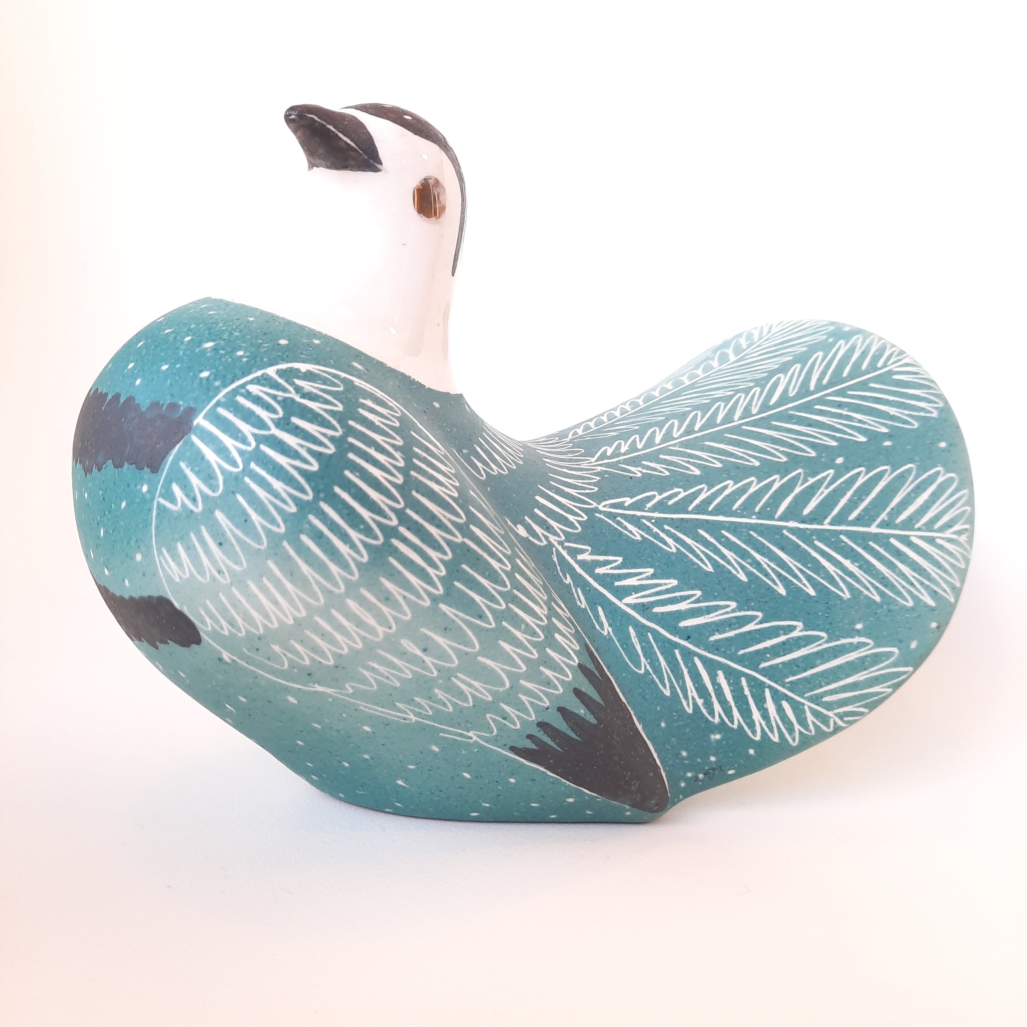 Rare Waylande Gregory Vintage Ceramic Fantail Bird