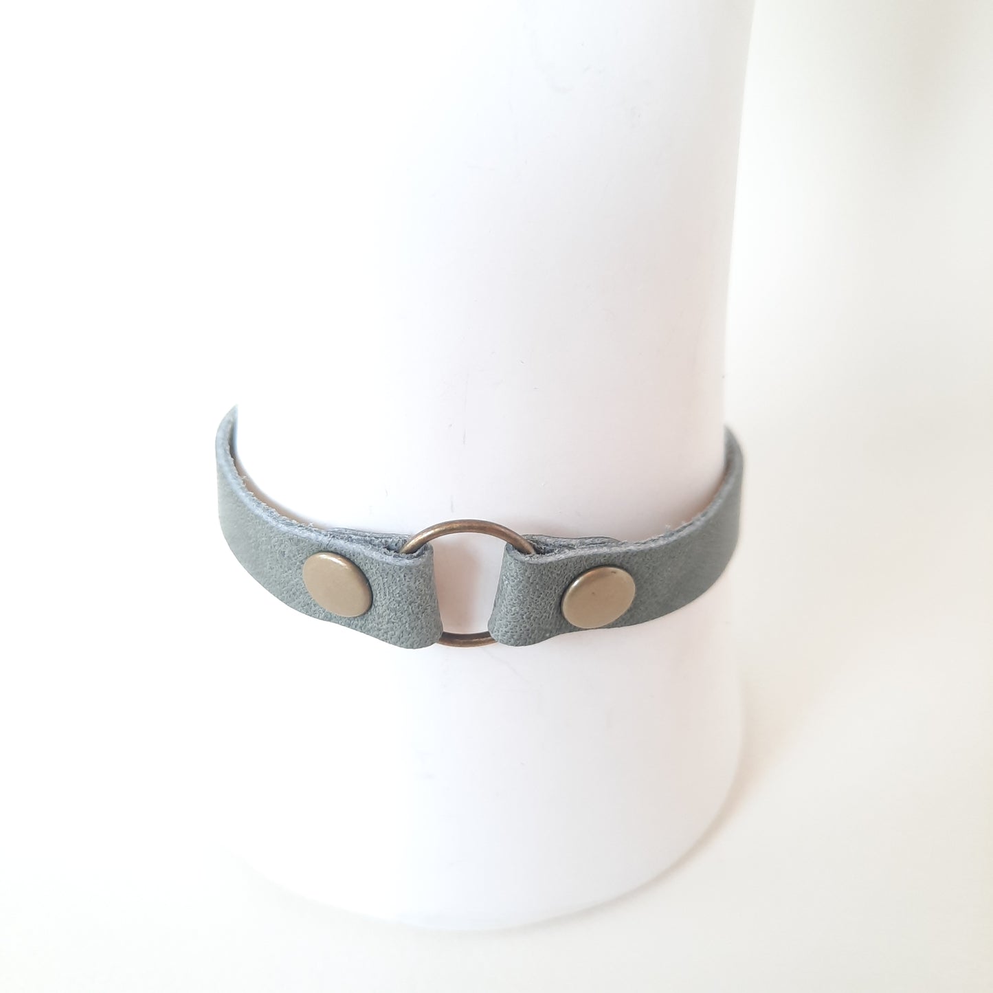 Permanent Baggage Leather Ring Bracelet