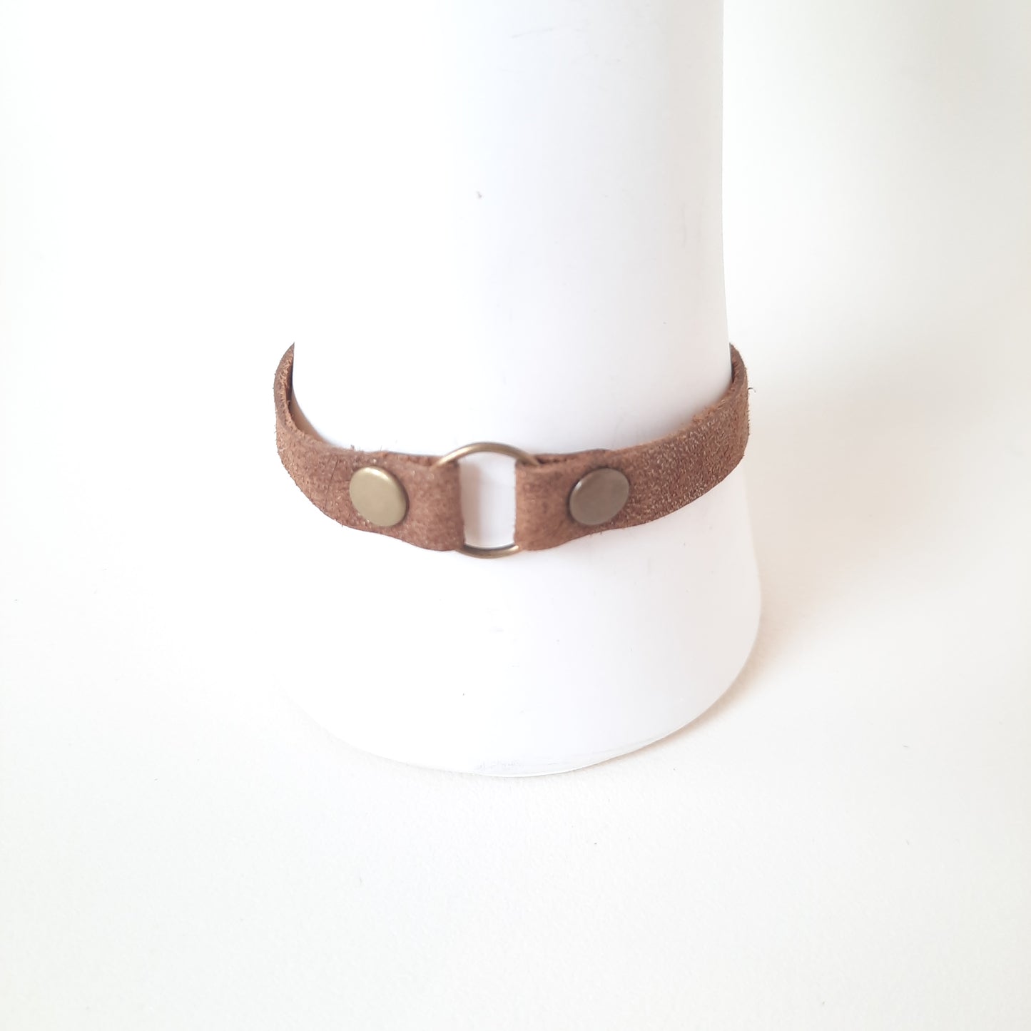 Permanent Baggage Leather Ring Bracelet