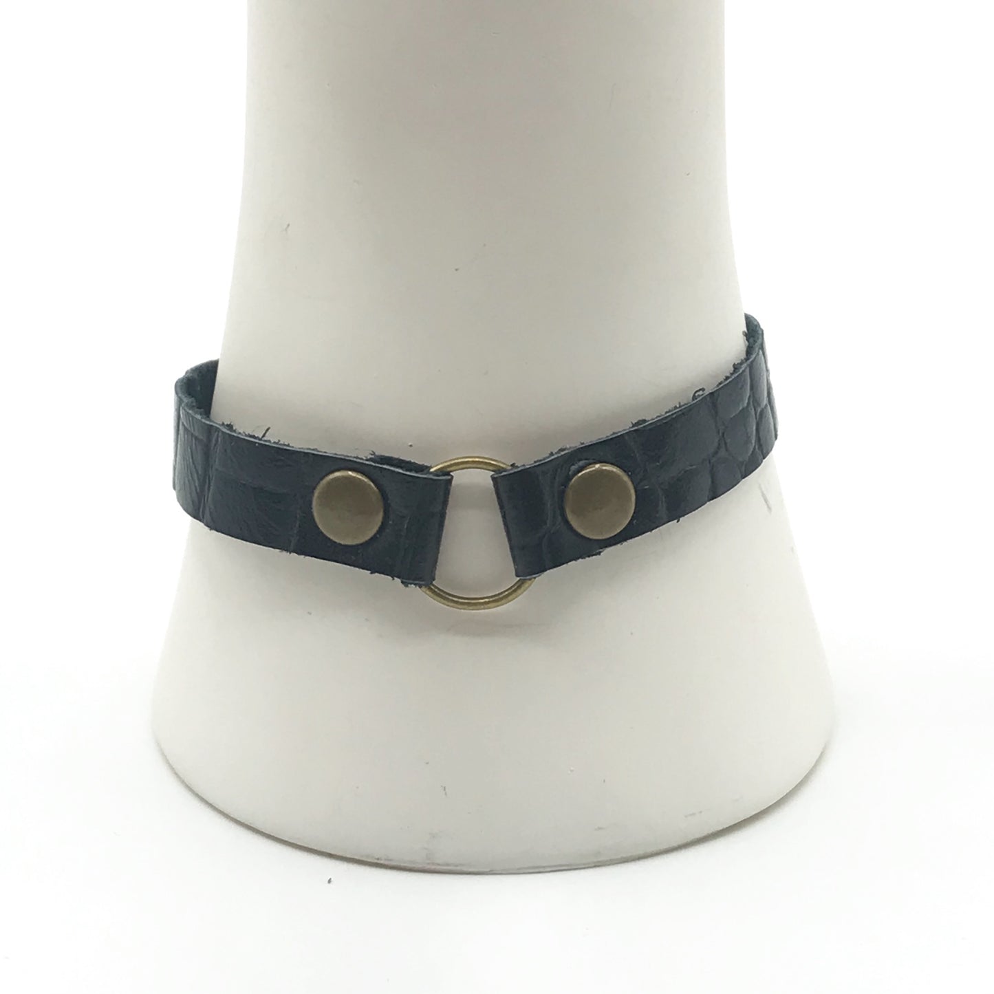 Permanent Baggage Leather Ring Bracelet