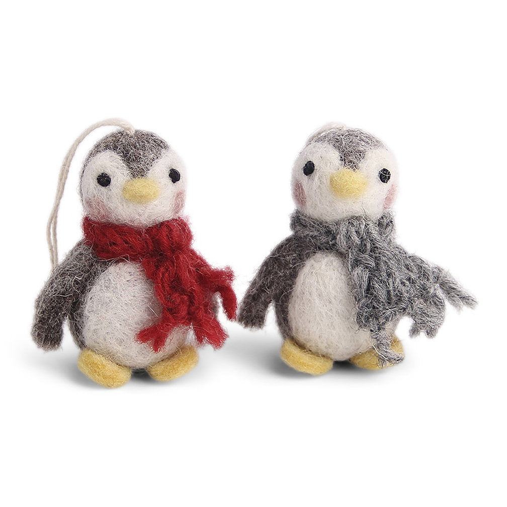 En Gry & Sif Felt Baby Penguin Ornaments, set of 3