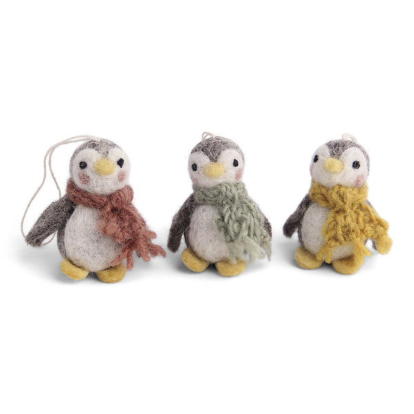 En Gry & Sif Felt Baby Penguin Ornaments, set of 3