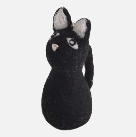 Én Gry & Sif Felt Black Cat Ornament