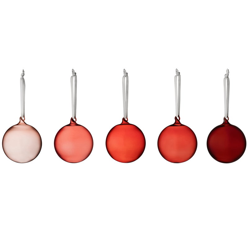 Iittala Glass Ball Ornament Set, 80 mm