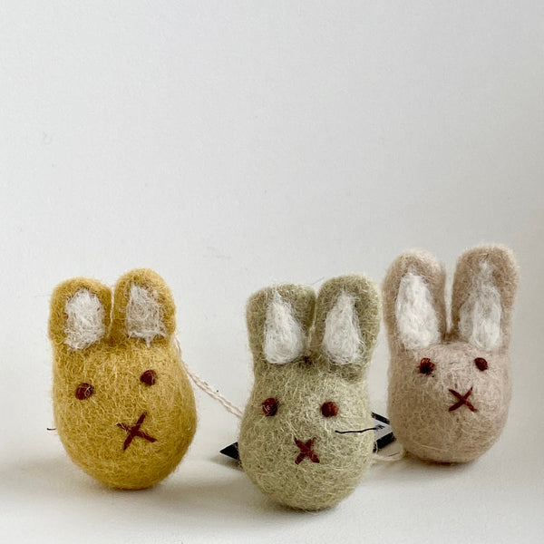 En Gry & Sif Felt Mini Bunny Ornaments, Set of 3 – Olson House
