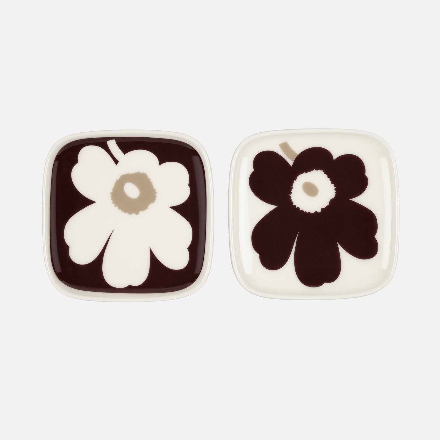 Marimekko Unikko Plates, set of 2