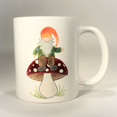 Gnome on a Mushroom Coffee Mug