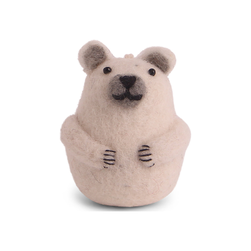 Gry & Sif Felt Ice Bear Mini Ornament