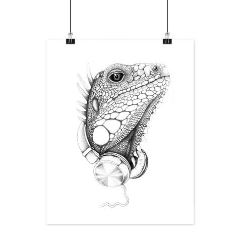 Boas Grafik ROCKØGLE (Lizard) Art Print