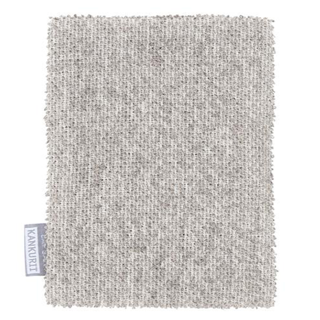 Beige shower scrub mitt.