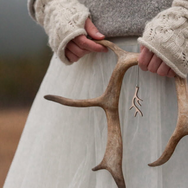 Valona Finnish Birch Antler Necklace