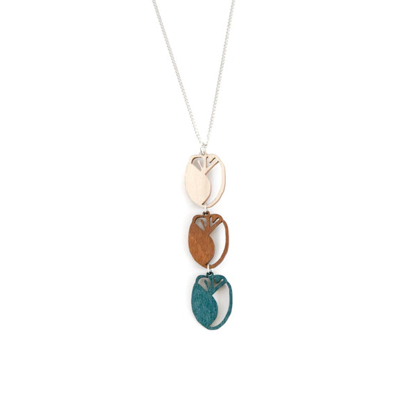 Valona Finnish Birch Tulip Pendant Necklace