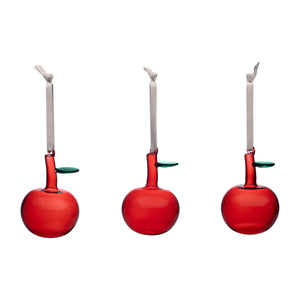 Iittala Toikka Glass Apple Ornament Set