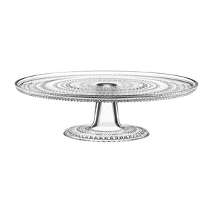Clear dotted pattern cake stand.