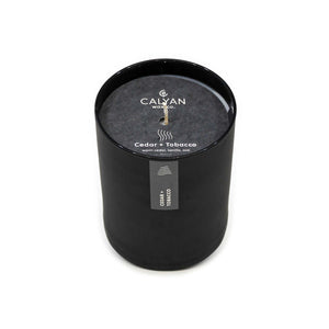 Calyan Matte Black Glass Tumbler Candle