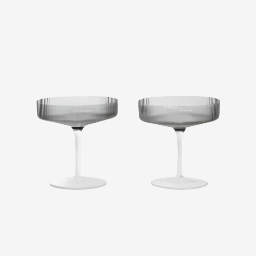 Ferm Living Ripple Champagne Saucers