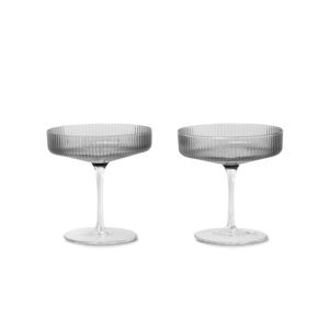 Ferm Living Ripple Champagne Saucers