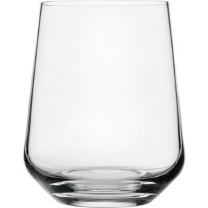 Delicate clear glass tumbler. 