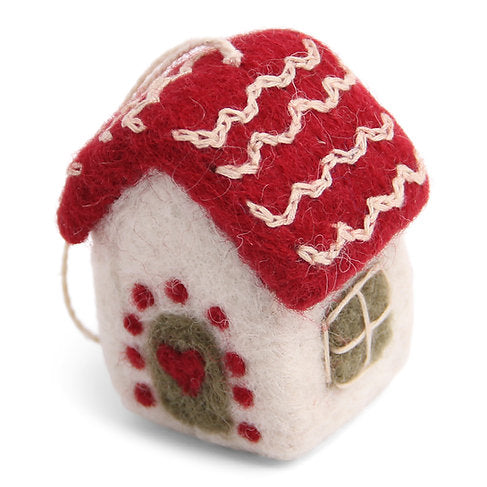 Én Gry & Sif Felt Mini X-mas House Ornament