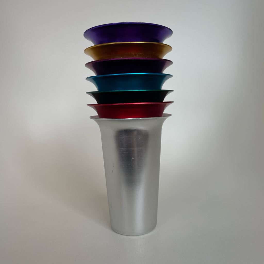 Vintage 12 Perma Hues Anodized Spun Aluminum Tumblers Cup