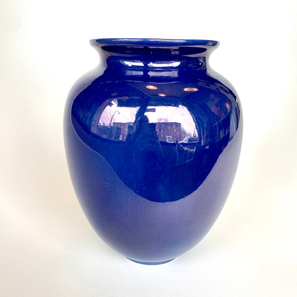 Vintage Cowan Blue Iridescent Glaze Vase