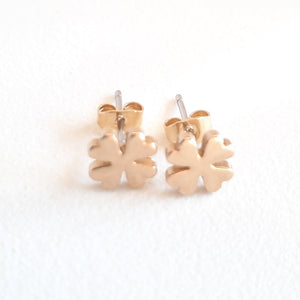 Permanent Baggage Tiny Brass Stud Earrings