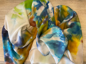 San Marie Studio Topographic Collection Hand Dyed Silk Scarves